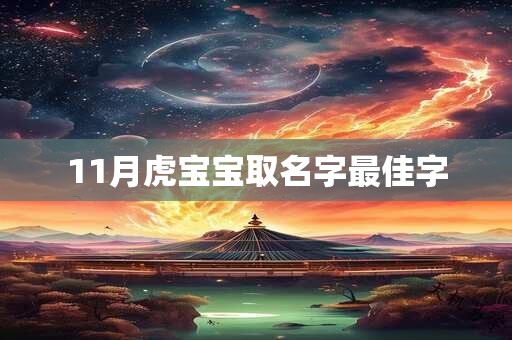 11月虎宝宝取名字最佳字