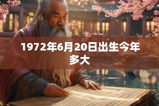 1972年6月20日出生今年多大
