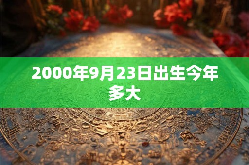 2000年9月23日出生今年多大