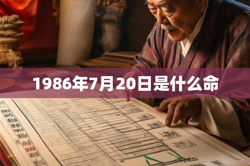 1986年7月20日是什么命