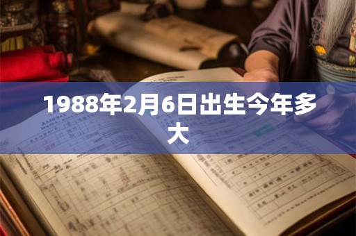 1988年2月6日出生今年多大
