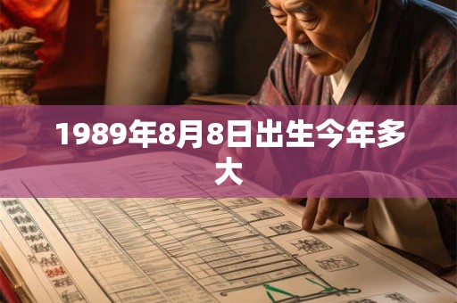 1989年8月8日出生今年多大
