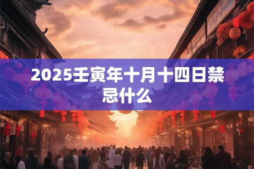 2025壬寅年十月十四日禁忌什么