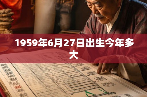 1959年6月27日出生今年多大