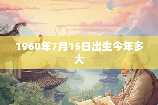 1960年7月15日出生今年多大
