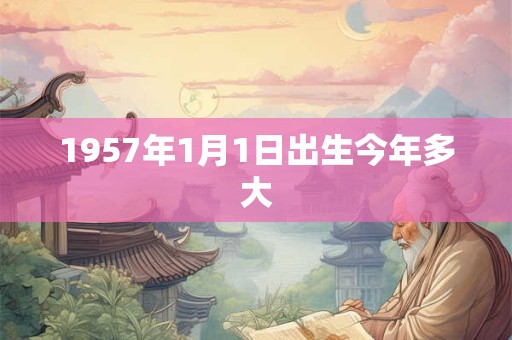 1957年1月1日出生今年多大