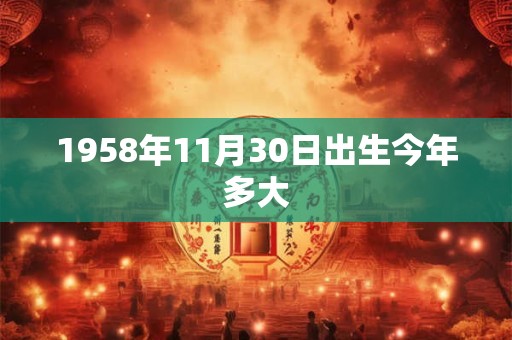 1958年11月30日出生今年多大