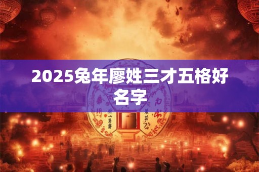 2025兔年廖姓三才五格好名字