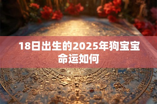 18日出生的2025年狗宝宝命运如何 18日出生的2025年狗宝宝命运如何