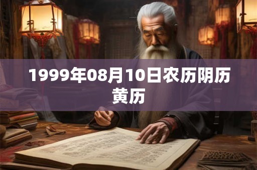 1999年08月10日农历阴历黄历