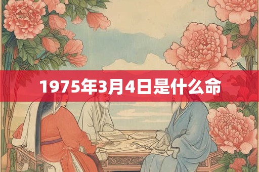 1975年3月4日是什么命