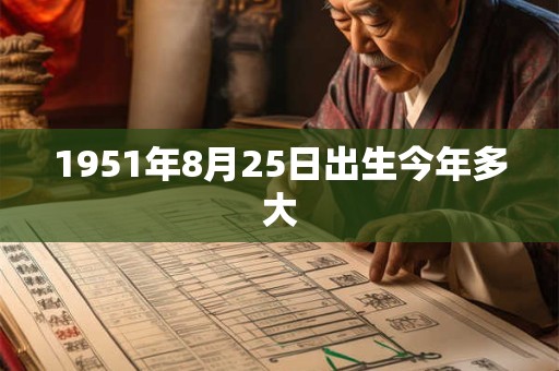 1951年8月25日出生今年多大