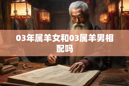 03年属羊女和03属羊男相配吗