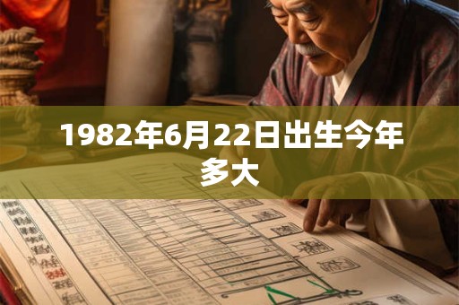 1982年6月22日出生今年多大