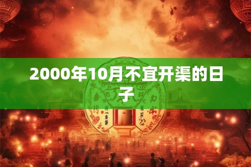 2000年10月不宜开渠的日子