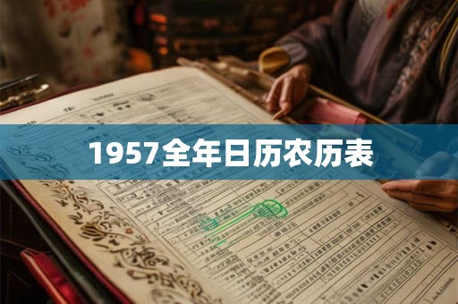 1957全年日历农历表