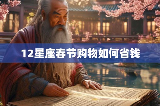 12星座春节购物如何省钱
