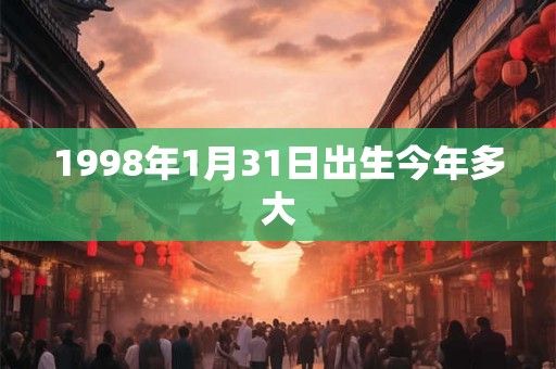 1998年1月31日出生今年多大