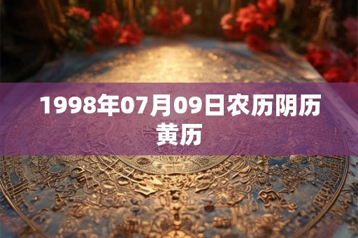 1998年07月09日农历阴历黄历