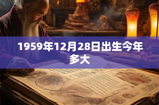 1959年12月28日出生今年多大