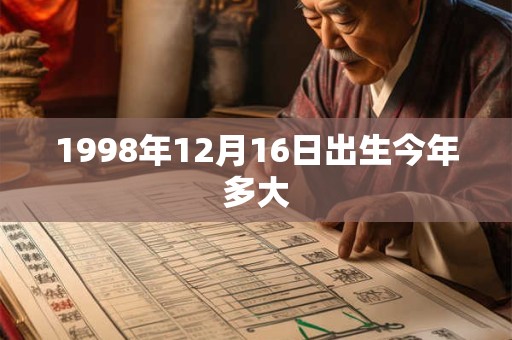 1998年12月16日出生今年多大