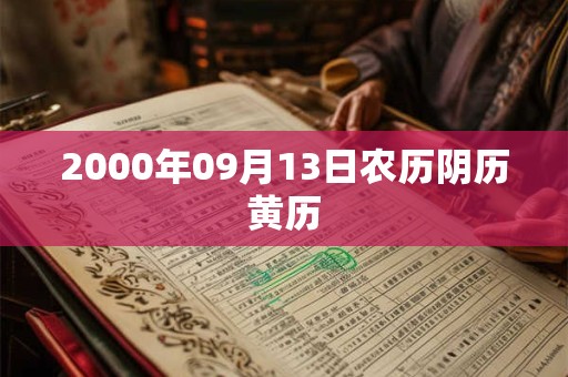 2000年09月13日农历阴历黄历
