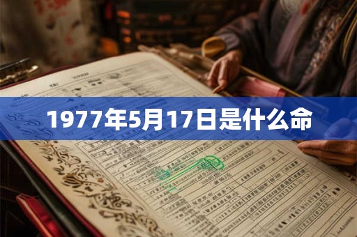 1977年5月17日是什么命