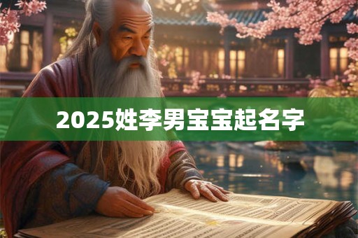 2025姓李男宝宝起名字