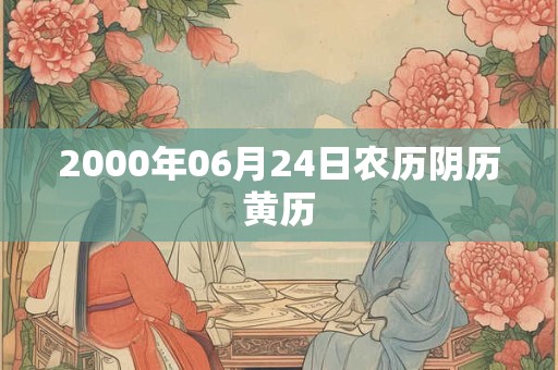 2000年06月24日农历阴历黄历