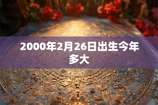 2000年2月26日出生今年多大