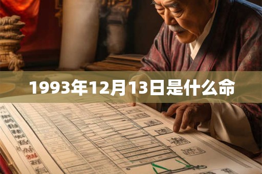 1993年12月13日是什么命