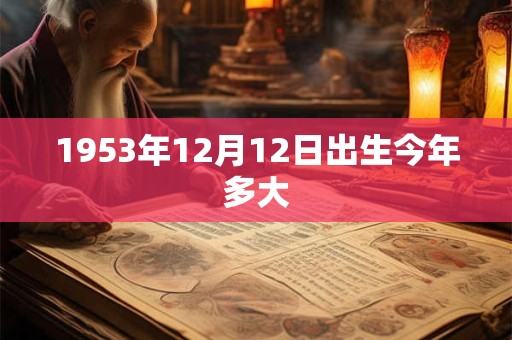 1953年12月12日出生今年多大