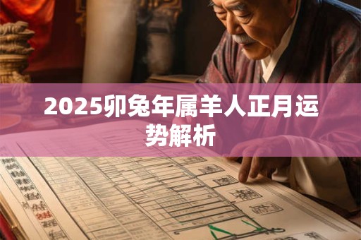2025卯兔年属羊人正月运势解析