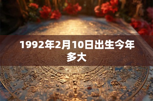1992年2月10日出生今年多大