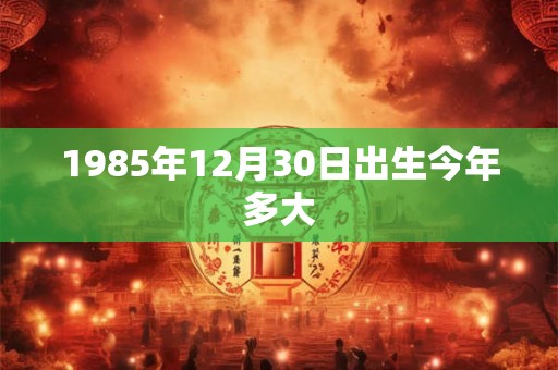 1985年12月30日出生今年多大