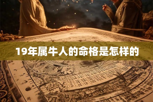 19年属牛人的命格是怎样的