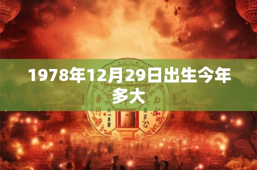 1978年12月29日出生今年多大