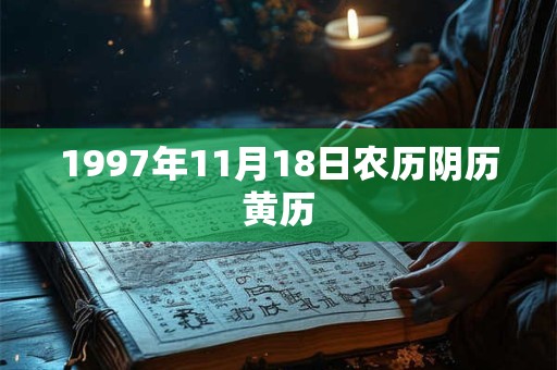 1997年11月18日农历阴历黄历