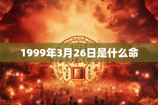 1999年3月26日是什么命