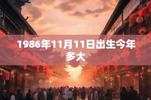 1986年11月11日出生今年多大