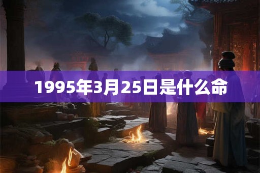 1995年3月25日是什么命