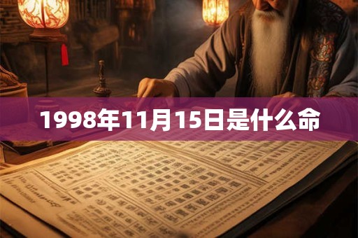 1998年11月15日是什么命