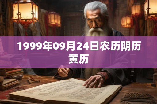 1999年09月24日农历阴历黄历