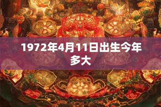 1972年4月11日出生今年多大