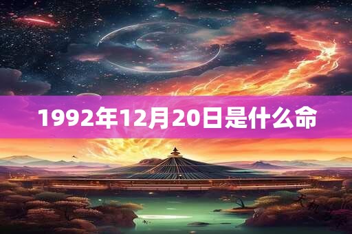 1992年12月20日是什么命