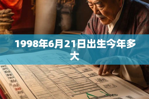 1998年6月21日出生今年多大