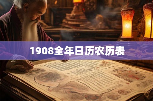 1908全年日历农历表