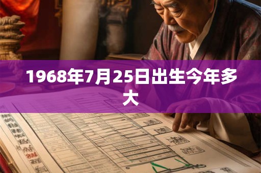 1968年7月25日出生今年多大