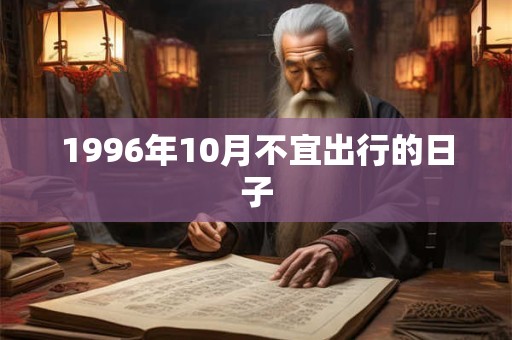 1996年10月不宜出行的日子
