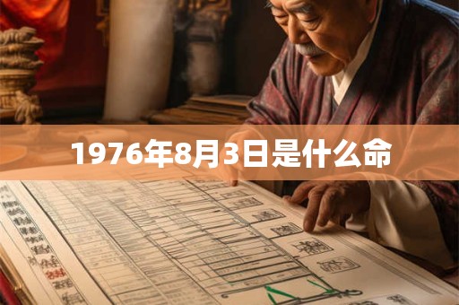 1976年8月3日是什么命